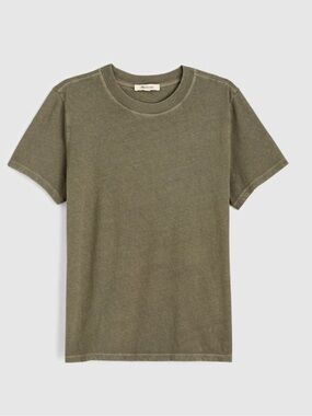 Madewell Olive Green Relaxed Tee in Vintage Jersey Short Sleeve Tshirt NV992 XS